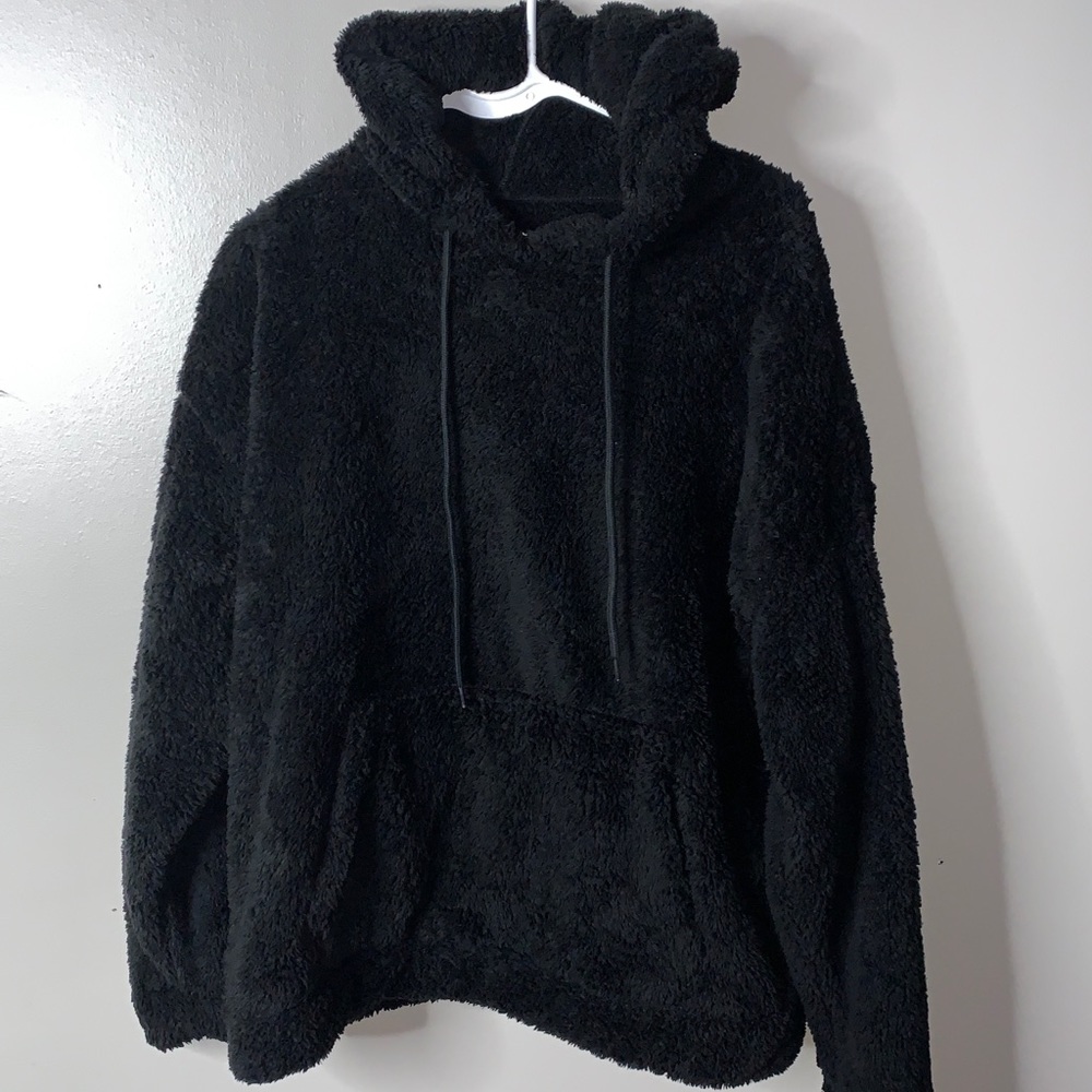 Black Sherpa hoodie